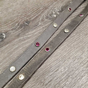 Thick Braided Reins, bling *gc, loose hook & lace, v.dirty, stiff