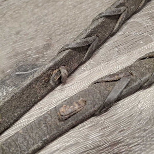 Thick Braided Reins, bling *gc, loose hook & lace, v.dirty, stiff