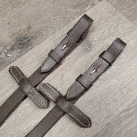 Thick Cotton Web Reins, Finger Stoppers *vgc, web edges: mnr dirt?faded edges, leather: scraped/rough
