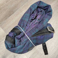 Lt Winter Blanket, 1 leg *gc, older, 0 wpf, dirt, film, hair, stains, mnr snags, loose stitching
