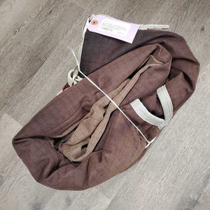 Med Winter Blanket, 0 legs/tail *gc, 0 wpf, faded, missing hardware & strap, snags, dirt, rubs, hair, frays