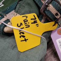 Rain Sheet, twine *fair, 0 wpf, v. hairy, faded, dirty, repairs, threads, lining tears, rubs, rust, snags
