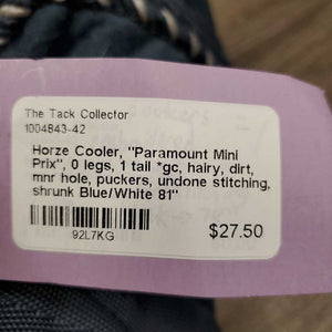 Cooler, "Paramount Mini Prix", 0 legs, 1 tail *gc, hairy, dirt, mnr hole, puckers, undone stitching, shrunk