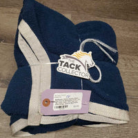 Fleece Quarter Sheet, "The Plan & Semiahmoo Farm", tail *gc, clean, older, hairy, pilly, mnr stains/dingy, puckers
