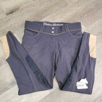 Euro Seat Breeches *gc/fair, seams: puckers & loose stitches, faded, stains, v.pilly knees, lining, seat
