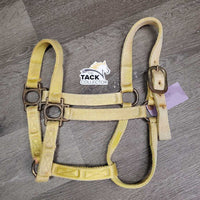 Thick Nylon Halter *gc, v.faded, stained, clean, rubs, frays, rust, older