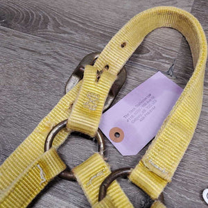 Thick Nylon Halter *gc, v.faded, stained, clean, rubs, frays, rust, older