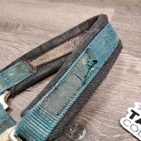 Nylon Padded Halter, snap *gc/fair, tape, dirt, rubs, rust, peeled nose, older