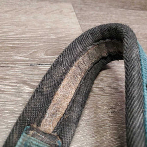 Nylon Padded Halter, snap *gc/fair, tape, dirt, rubs, rust, peeled nose, older