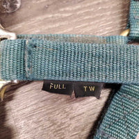 Nylon Padded Halter, snap *gc/fair, tape, dirt, rubs, rust, peeled nose, older