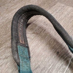 Nylon Padded Halter, snap *gc/fair, tape, dirt, rubs, rust, peeled nose, older