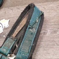 Nylon Padded Halter, snap *gc/fair, tape, dirt, rubs, rust, peeled nose, older