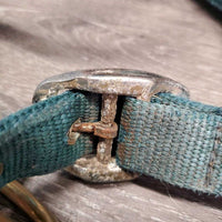 Nylon Padded Halter, snap *gc/fair, tape, dirt, rubs, rust, peeled nose, older
