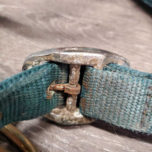 Nylon Padded Halter, snap *gc/fair, tape, dirt, rubs, rust, peeled nose, older