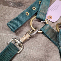 Nylon Padded Halter, snap *gc/fair, tape, dirt, rubs, rust, peeled nose, older
