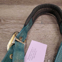 Nylon Padded Halter, snap *gc/fair, tape, dirt, rubs, rust, peeled nose, older
