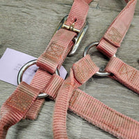 Thick Nylon Halter *gc/fair, faded, v.stained, dirty, rubs, separating/unstitched crown
