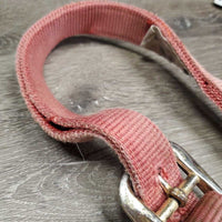 Thick Nylon Halter *gc/fair, faded, v.stained, dirty, rubs, separating/unstitched crown