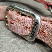 Thick Nylon Halter *gc/fair, faded, v.stained, dirty, rubs, separating/unstitched crown
