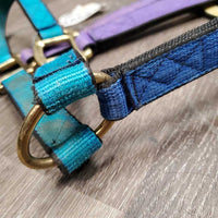 Stiff Nylon Halter *gc, faded, rubs, hair, clean, stains, edge rubs
