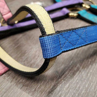Stiff Nylon Halter *gc, faded, rubs, hair, clean, stains, edge rubs
