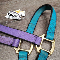 Stiff Nylon Halter *gc, faded, rubs, hair, clean, stains, edge rubs
