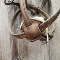 Rsd Figure 8 Bridle *gc/fair, older, clean, dry, stiff keepers, stiff, faded, rubs, missing sheepskin, xholes, faded, mismatched
