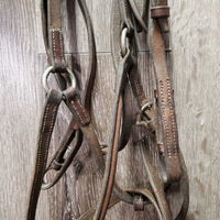 Rsd Figure 8 Bridle *gc/fair, older, clean, dry, stiff keepers, stiff, faded, rubs, missing sheepskin, xholes, faded, mismatched