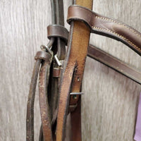 Rsd Figure 8 Bridle *gc/fair, older, clean, dry, stiff keepers, stiff, faded, rubs, missing sheepskin, xholes, faded, mismatched