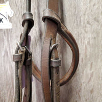 Rsd/Padded Bridle *NO Noseband, gc/fair, older, slices, xholes, dirty, loose hooks, stiff
