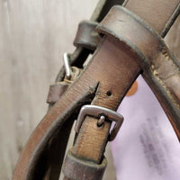 Rsd/Padded Bridle *NO Noseband, gc/fair, older, slices, xholes, dirty, loose hooks, stiff