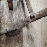 FS Padded Bridle *NO Flash, mismatched, fair, v.tight keeper, gc/fair, stiff, dry, residue, curled end
