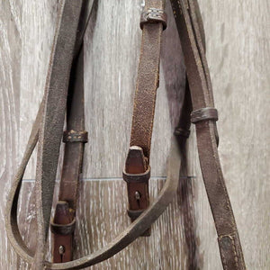 FS Padded Bridle *NO Flash, mismatched, fair, v.tight keeper, gc/fair, stiff, dry, residue, curled end