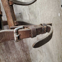 FS Padded Bridle *NO Flash, mismatched, fair, v.tight keeper, gc/fair, stiff, dry, residue, curled end
