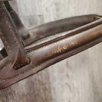 FS Padded Bridle *NO Flash, mismatched, fair, v.tight keeper, gc/fair, stiff, dry, residue, curled end
