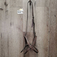 Flat Leather Figure 8 Noseband ONLY *gc, clean, twisted, loose keepers, older, residue