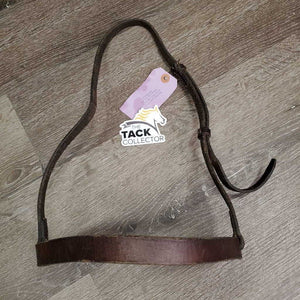 Flat Leather Noseband ONLY *gc/fair, v.dry, v.stiff, rough, residue, creases