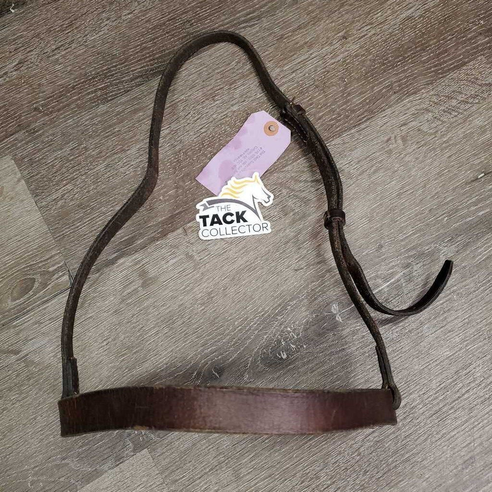 Flat Leather Noseband ONLY *gc/fair, v.dry, v.stiff, rough, residue, creases