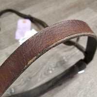 Flat Leather Noseband ONLY *gc/fair, v.dry, v.stiff, rough, residue, creases