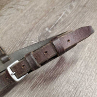 Flat Leather Noseband ONLY *gc/fair, v.dry, v.stiff, rough, residue, creases
