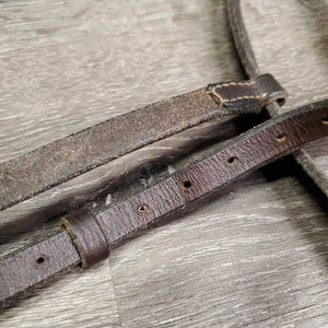 Flat Leather Noseband ONLY *gc/fair, v.dry, v.stiff, rough, residue, creases