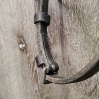 Flat Leather Figure 8 Noseband ONLY *gc, older, scrapes, xholes, older, stamped, rubs, clean
