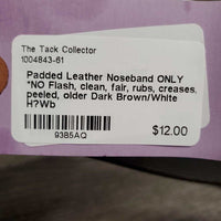Padded Leather Noseband ONLY *NO Flash, clean, fair, rubs, creases, peeled, older
