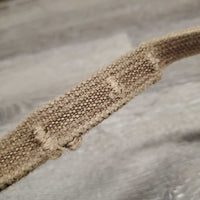 Thick Nylon Draw Reins, loop ends *fair, dirty, rusty, older, stains, slices, rips, frays, stiff

