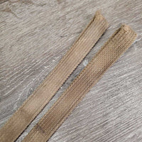 Thick Nylon Draw Reins, loop ends *fair, dirty, rusty, older, stains, slices, rips, frays, stiff
