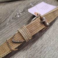 Thick Nylon Draw Reins, loop ends *fair, dirty, rusty, older, stains, slices, rips, frays, stiff
