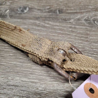 Thick Nylon Draw Reins, loop ends *fair, dirty, rusty, older, stains, slices, rips, frays, stiff