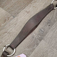 Flat Soft Leather Breastplate *No Straps, gc/fair, Stamped, many xholes, older, clean & tacky residue, creases