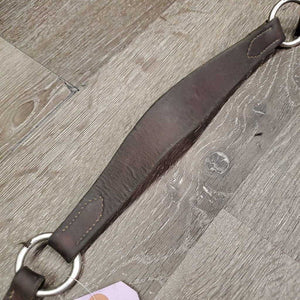 Flat Soft Leather Breastplate *No Straps, gc/fair, Stamped, many xholes, older, clean & tacky residue, creases
