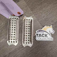 2 Cheese Grate Stirrup Inserts ONLY *vgc, mnr dirt, stains & oxidized

